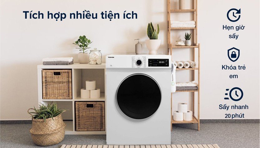 Máy sấy thông hơi Toshiba TD-H80SEV(WK) 7 kg