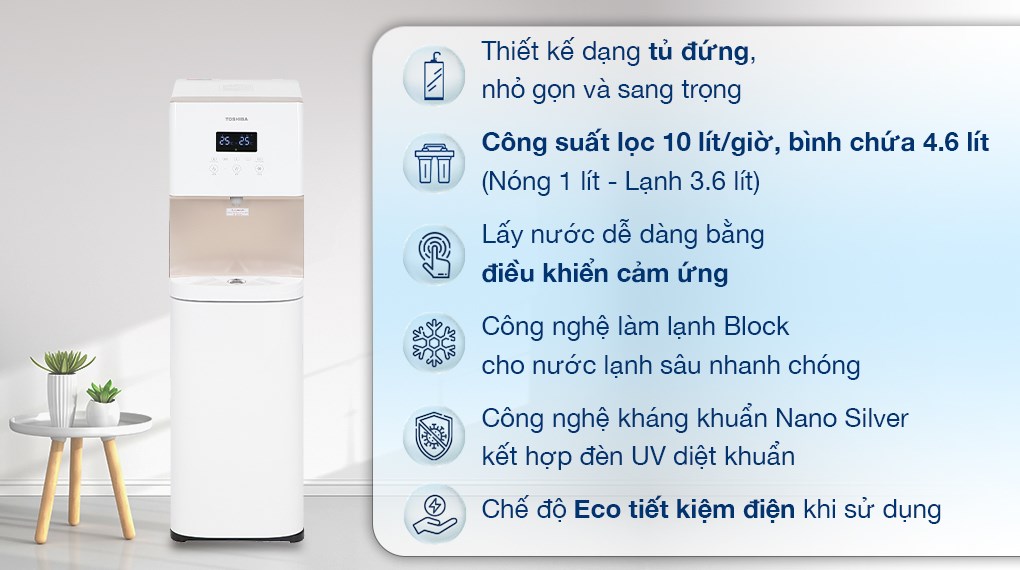 MÁY LỌC NƯỚC TOSHIBA RO IoT TWP-W1630SVN(W)
