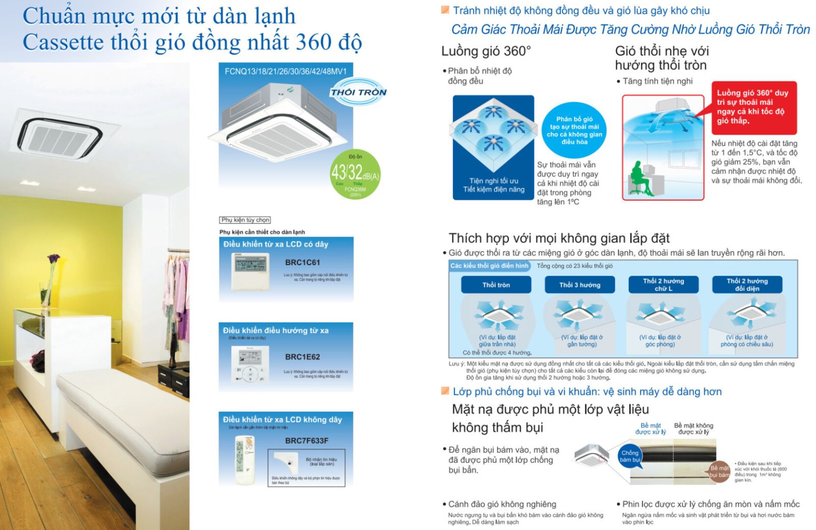 Máy lạnh âm trần Daikin 1 chiều 3.5HP FCNQ30MV1/RNQ30MY1