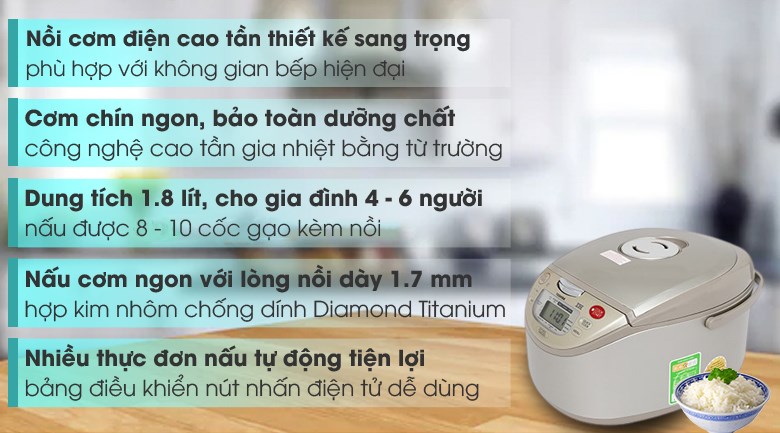 NỒI CƠM ĐIỆN CAO TẦN TOSHIBA RC-18RH(CG)VN