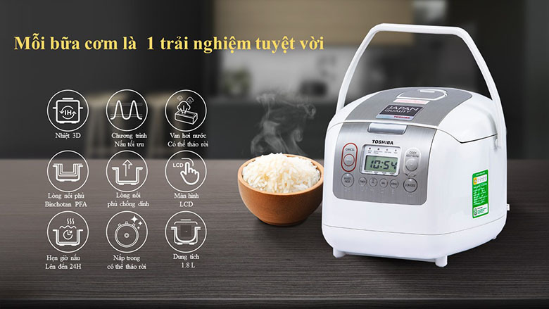 NỒI CƠM ĐIỆN TỬ TOSHIBA RC-18NTFV(W)