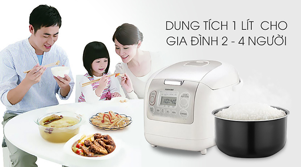 Nồi cơm điện tử Toshiba RC-10NMFVN(WT)