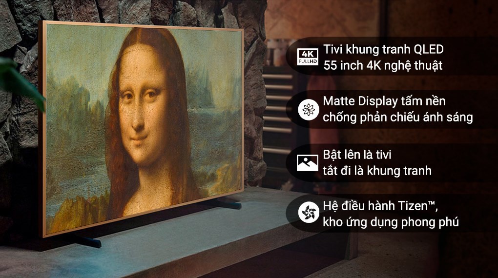QLED Tivi Khung Tranh Samsung 4K 55 inch 55LS03D Lifestyle TV