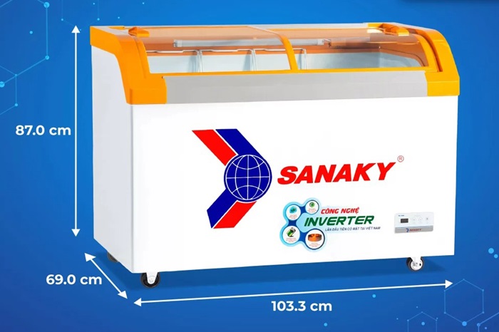 Tủ Đông Mặt Kính Cong Sanaky 280lít VH-3899K3B