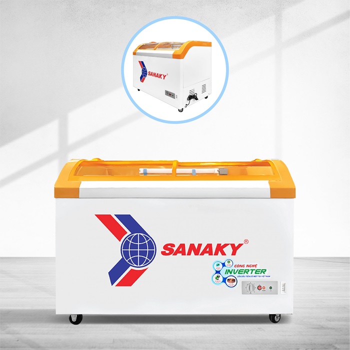 Tủ Đông Mặt Kính Cong Sanaky 350lít VH-4899K3B