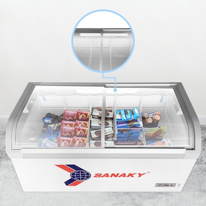 Tủ Đông Mặt Kính Cong Sanaky 500lít VH-888KA