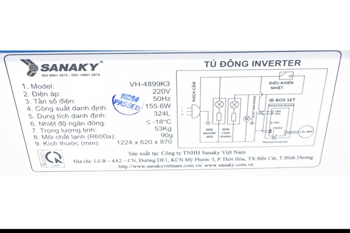 Tủ Đông Mặt Kính Cong Sanaky 340lít VH-4899K