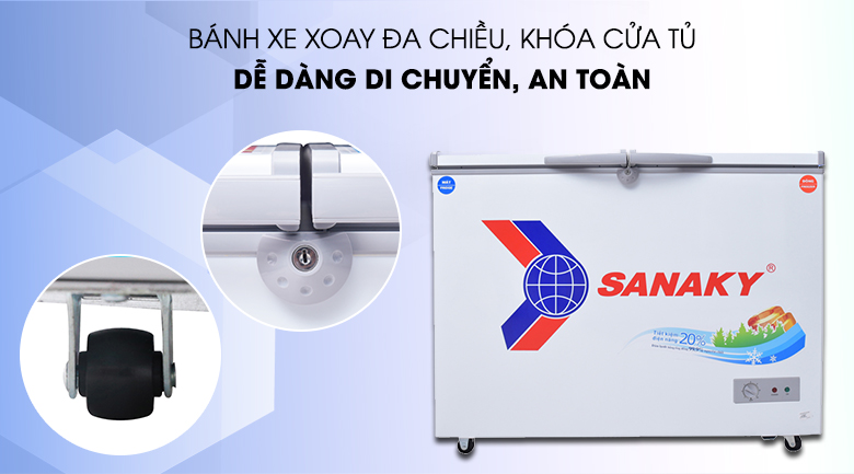 Tủ Đông Mát Sanaky 220lít VH-2899W1
