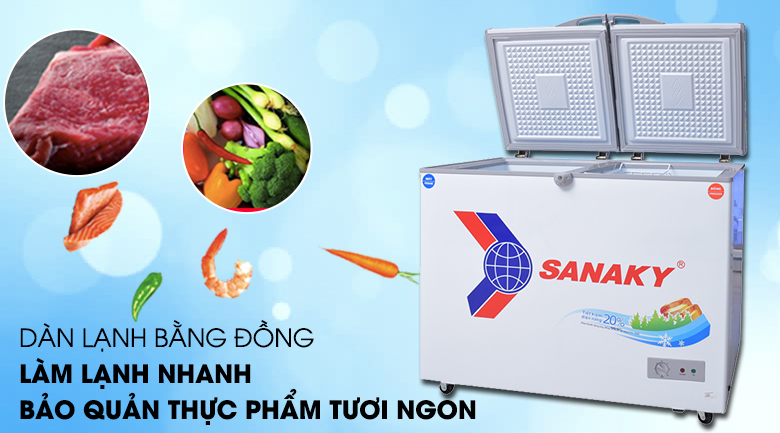 Tủ Đông Mát Sanaky 220lít VH-2899W1