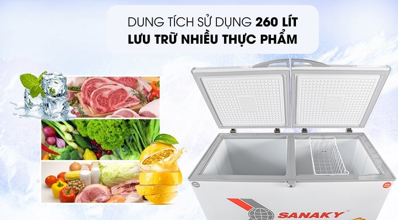 Tủ Đông Mát Sanaky 260lít VH-3699W1