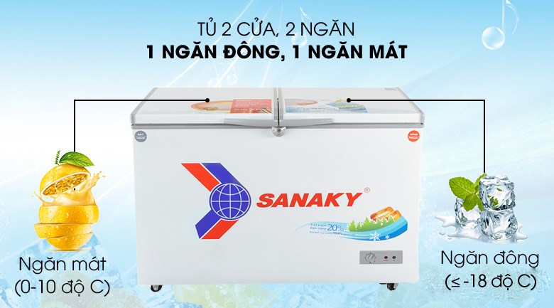 Tủ Đông Mát Sanaky 260lít VH-3699W1