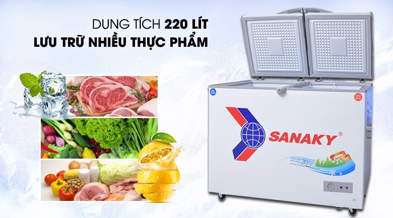 Tủ Đông Mát Sanaky 280lít VH-4099W1