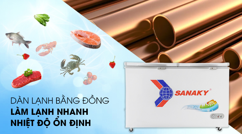 Tủ Đông Mát Sanaky Inverter 270 lít VH 3699W3