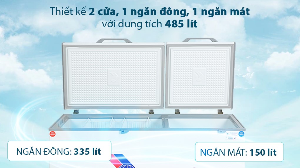 Tủ Đông Mát Sanaky Inverter 485lít VH-6699W3