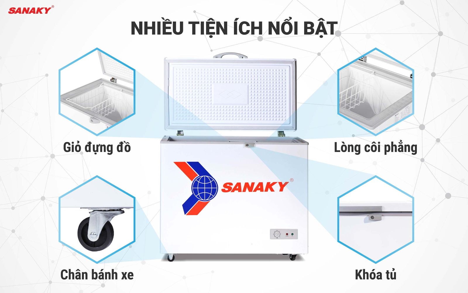 Tủ Đông Sanaky 175lít VH-225HY2