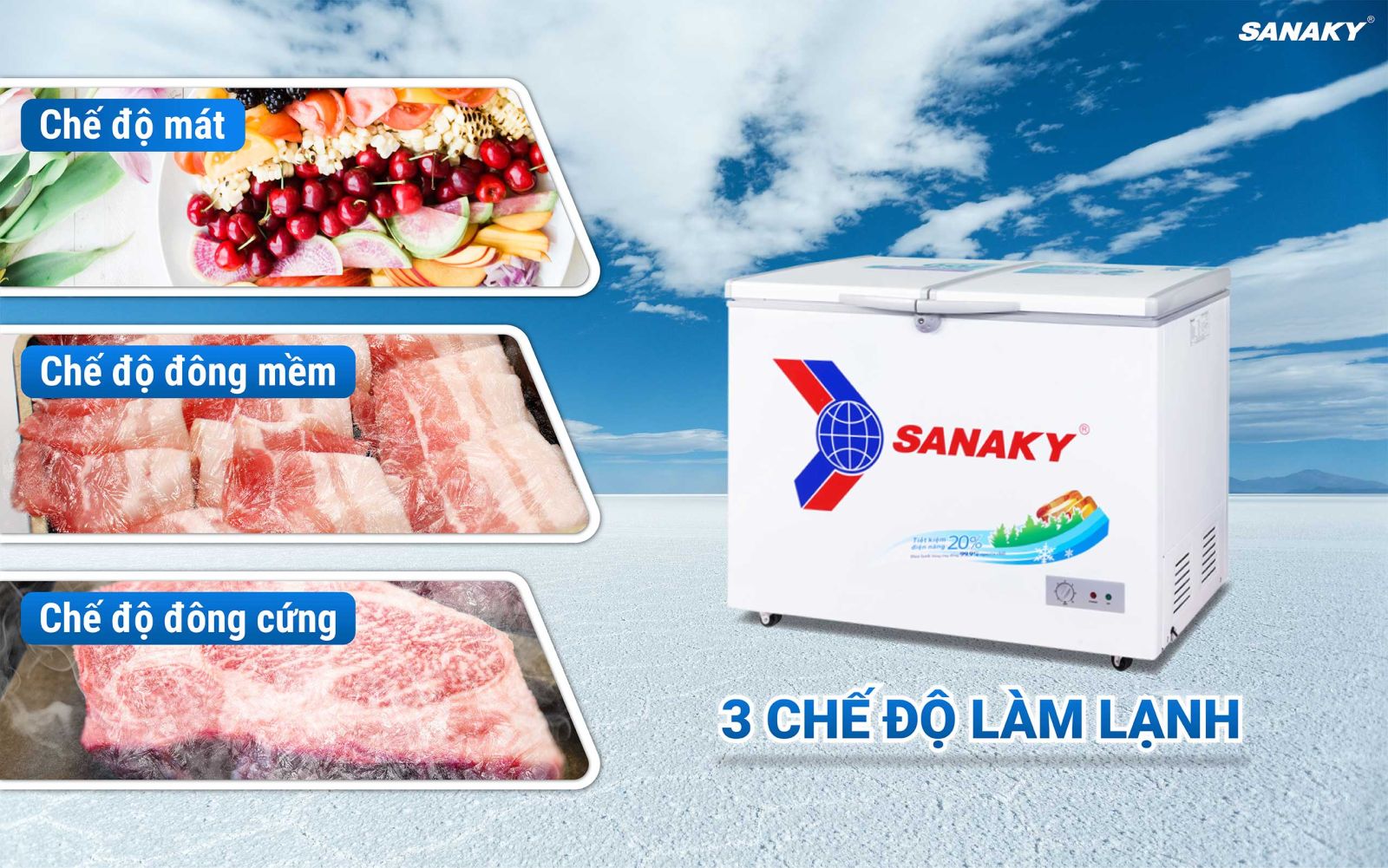 Tủ Đông Sanaky 235lít VH-2899A1
