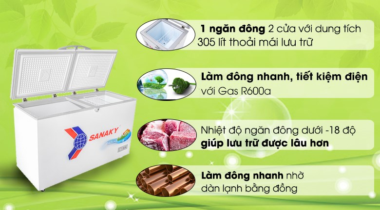 Tủ Đông Sanaky 305lít VH-4099A1