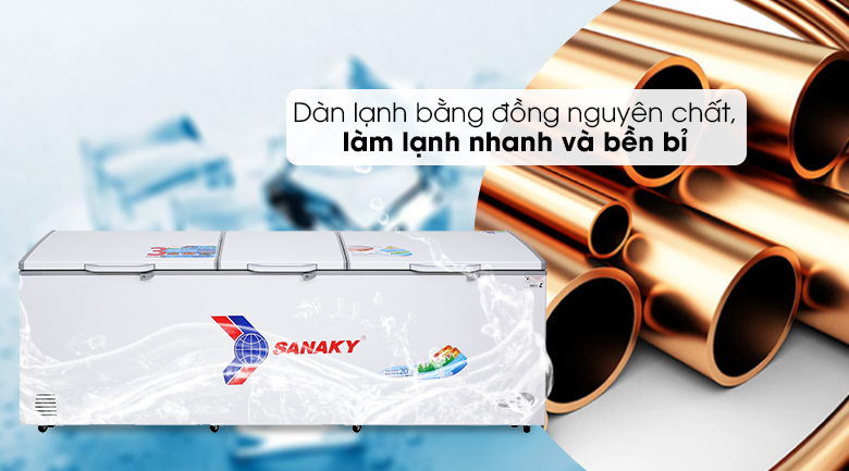 Tủ Đông Sanaky 900lít 3 cánh mở VH-1199HY