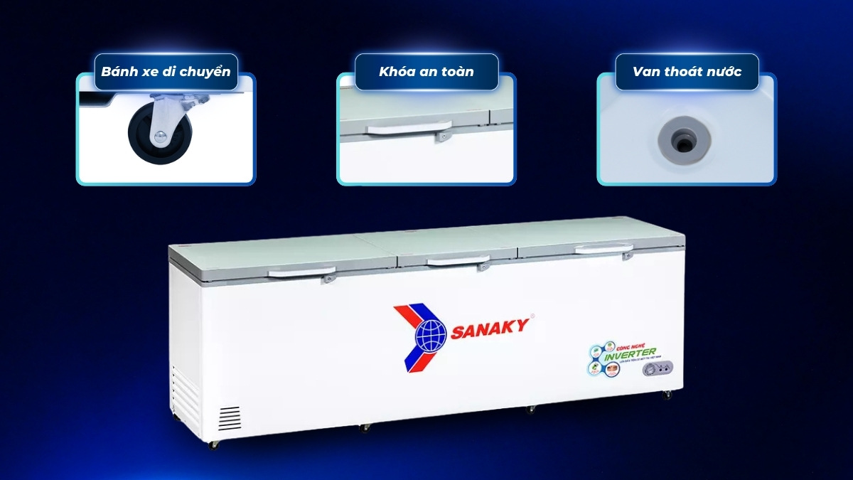 Tủ Đông Sanaky Inverter 1143.5Lít VH-1399HY4K