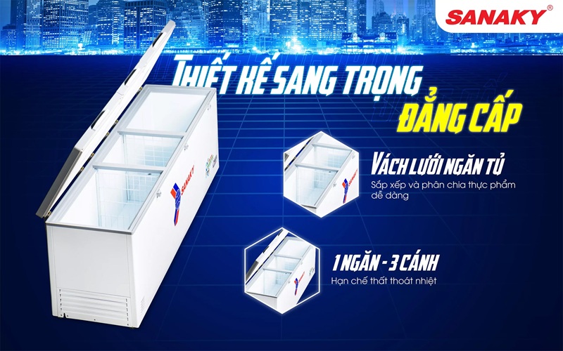 Tủ Đông Sanaky Inverter 1143.5Lít VH-1399HY4K