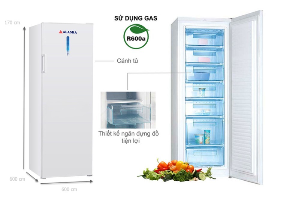 Tủ đông đứng Alaska 250 lít IF-250
