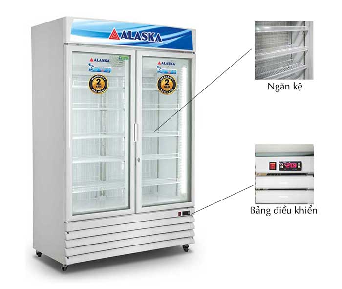 Tủ đông đứng 2 cánh Alaska 800 lít IF-700G2