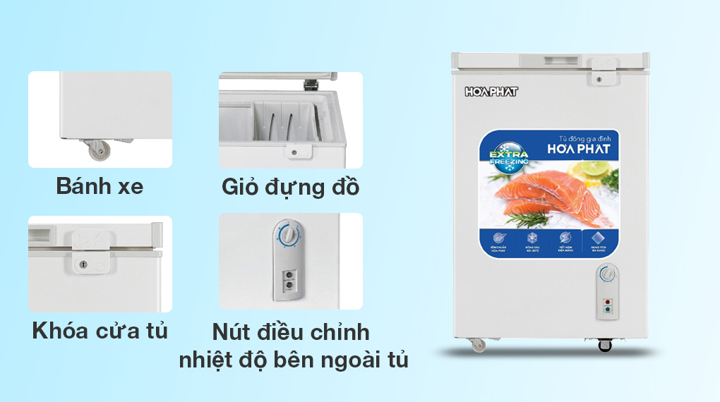 Tủ đông Hòa Phát 107 lít HPF AN6107