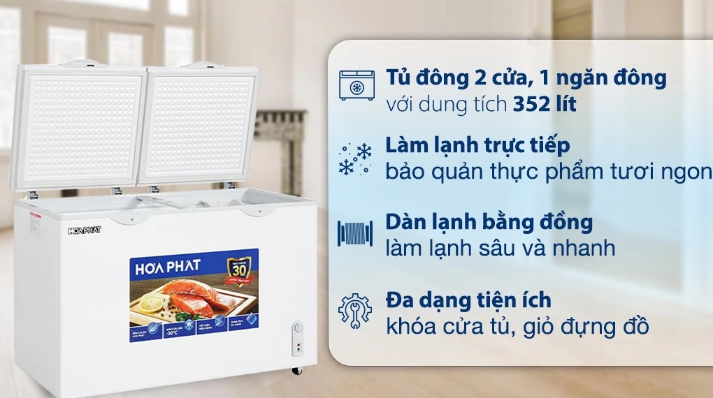 Tủ đông Hòa Phát 352 lít HPF AN6352