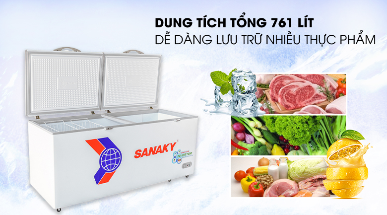 Tủ đông Inverter Sanaky 860lít VH-8699HY4K