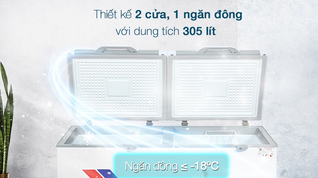 Tủ đông Sanaky Inverter 305lít VH4099A4K