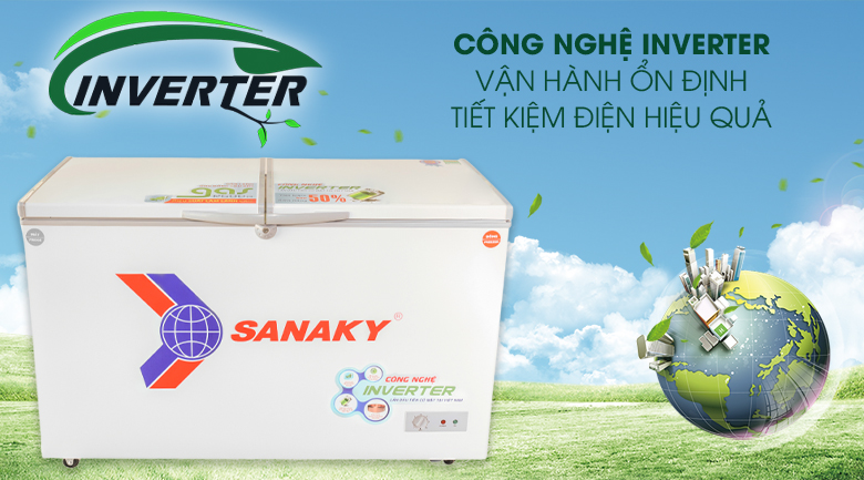 Tủ đông Sanaky Inverter 305lít VH-4099A3