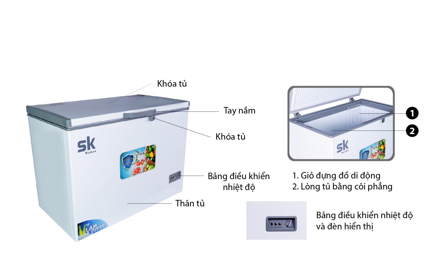 Tủ đông Sumikura Inverter 300 lít SKF-300SI/KC