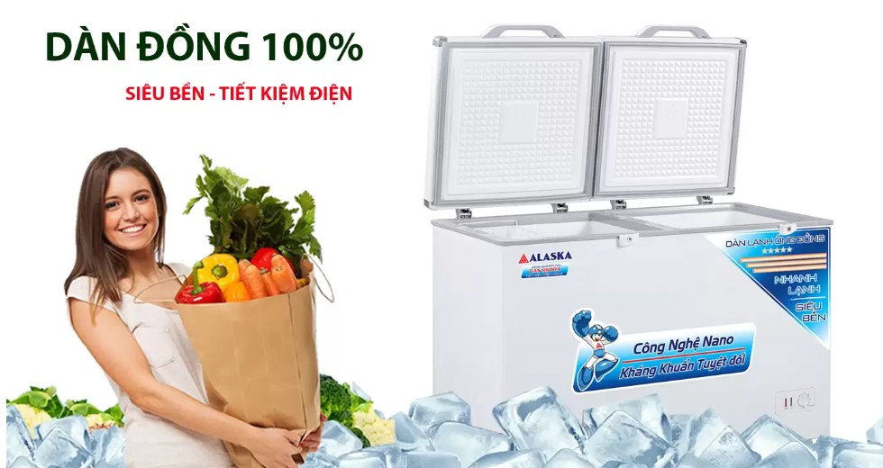 Tủ đông mát Alaska 372 lít BCD-5568C