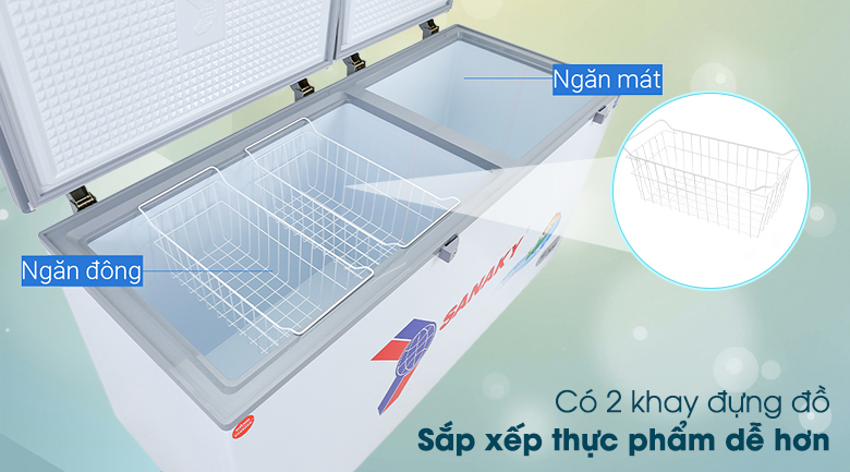 Tủ đông mát Sanaky 485lít VH-6699W2K