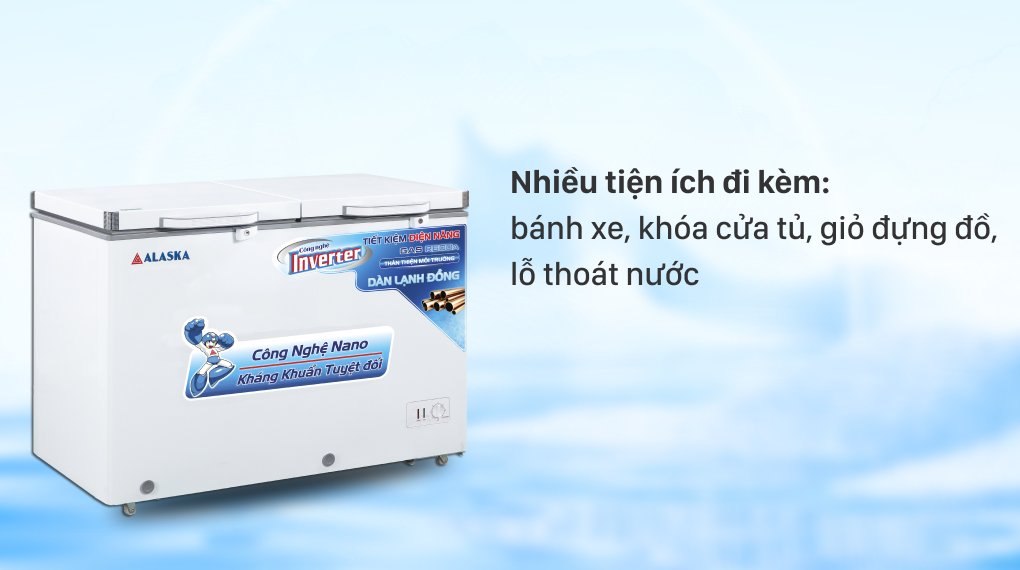 Tủ đông mát inverter Alaska 221 lít BCD-3568CI