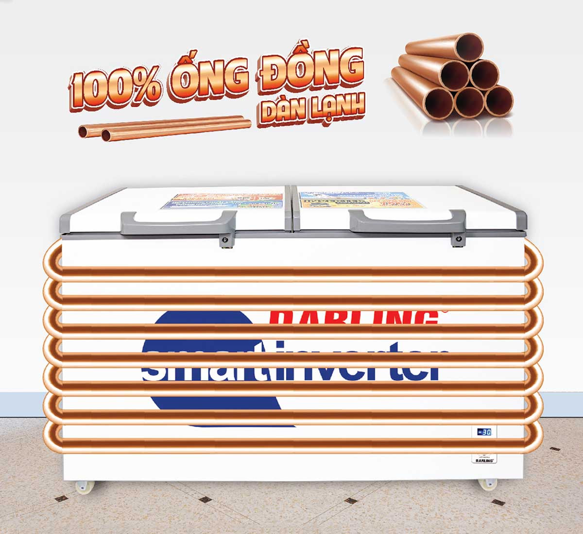 Tủ đông mát 2 ngăn Darling DMF-4699WSI-2 450 lít Inveter