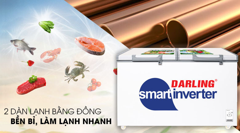 Tủ đông mát 2 ngăn Darling DMF-4699WSI-4 inverter 450 lít