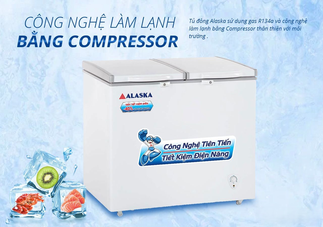 Tủ đông mát Alaska 205 lít BCD-3068N