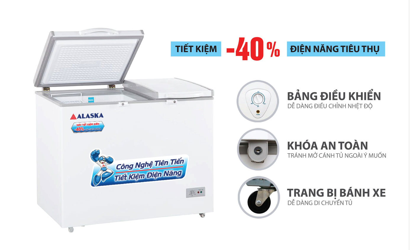 Tủ đông mát Alaska 208 lít BCD-3568C