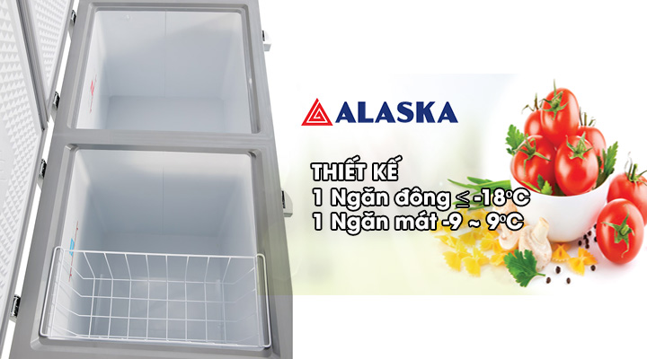 Tủ đông mát Alaska Inverter 372 lít BCD-5568CI