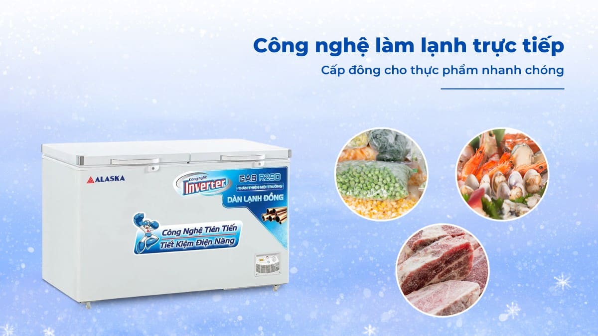 Tủ đông mát Inverter Alaska 284 lít BCD-4568CI