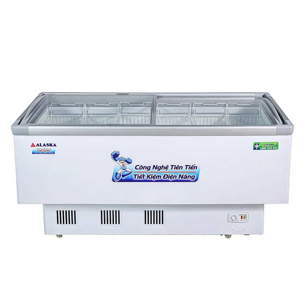 Tủ đông nằm kính cong Alaska 532 lít KN-400
