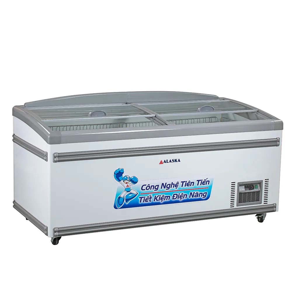 Tủ đông nằm kính phẳng Alaska 450 lít KN-450
