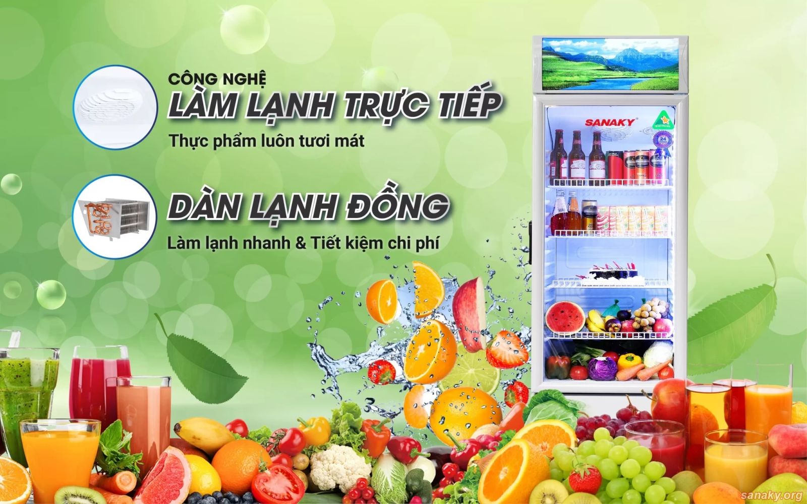 Tủ Mát Sanaky 240lít VH-2589K