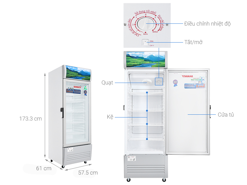 Tủ Mát Sanaky 240lít VH-308KL