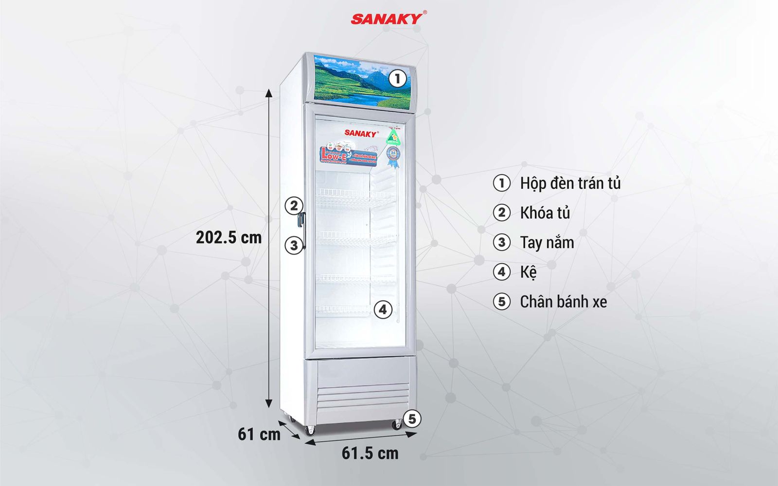 Tủ Mát Sanaky 340lít VH-408KL