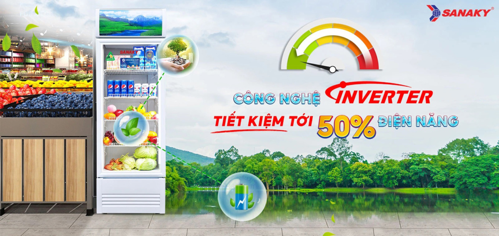 Tủ Mát Sanaky Inverter 200lít VH 2588W3