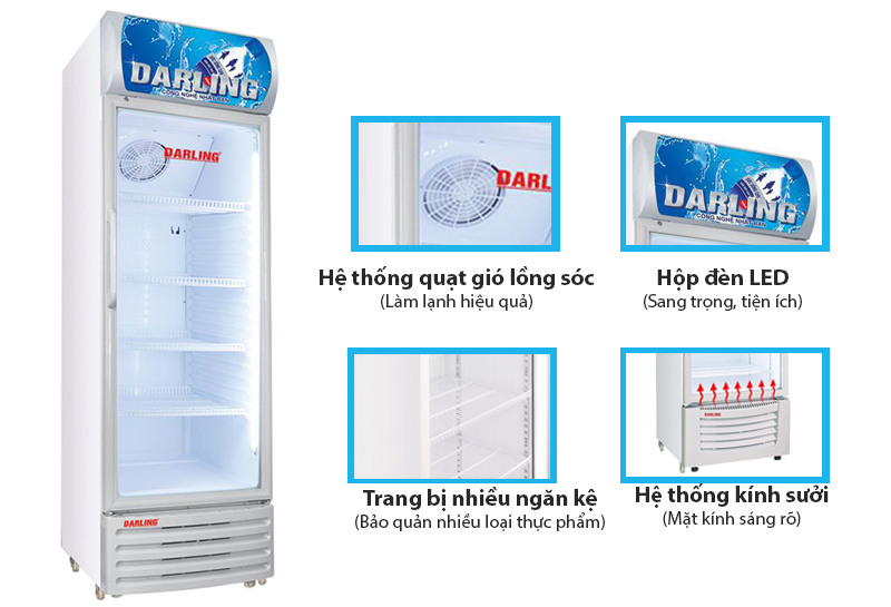 Tủ mát 1 cánh Darling DL-3200AL 320 Lít