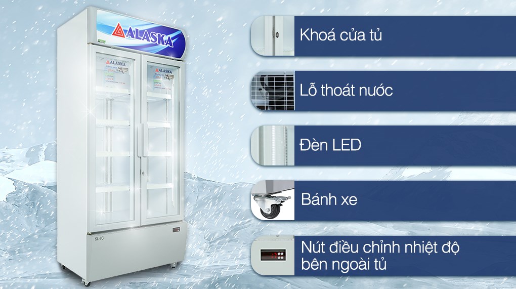 Tủ mát 2 cánh Alaska 580 lít LC-650C