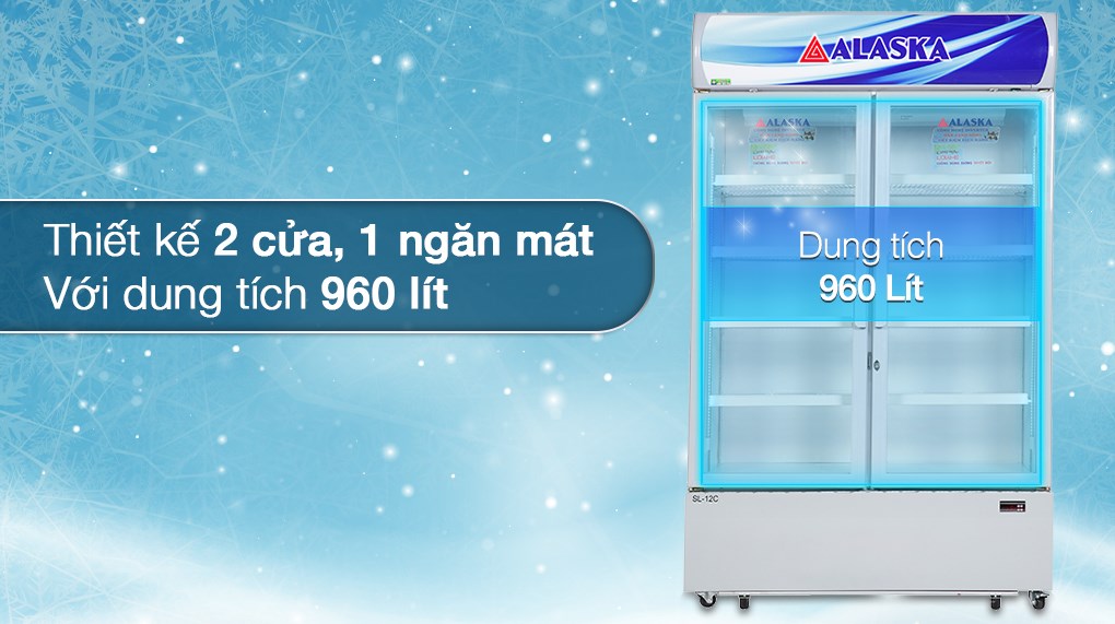 Tủ mát 2 cánh Alaska 960 lít LC-1000C